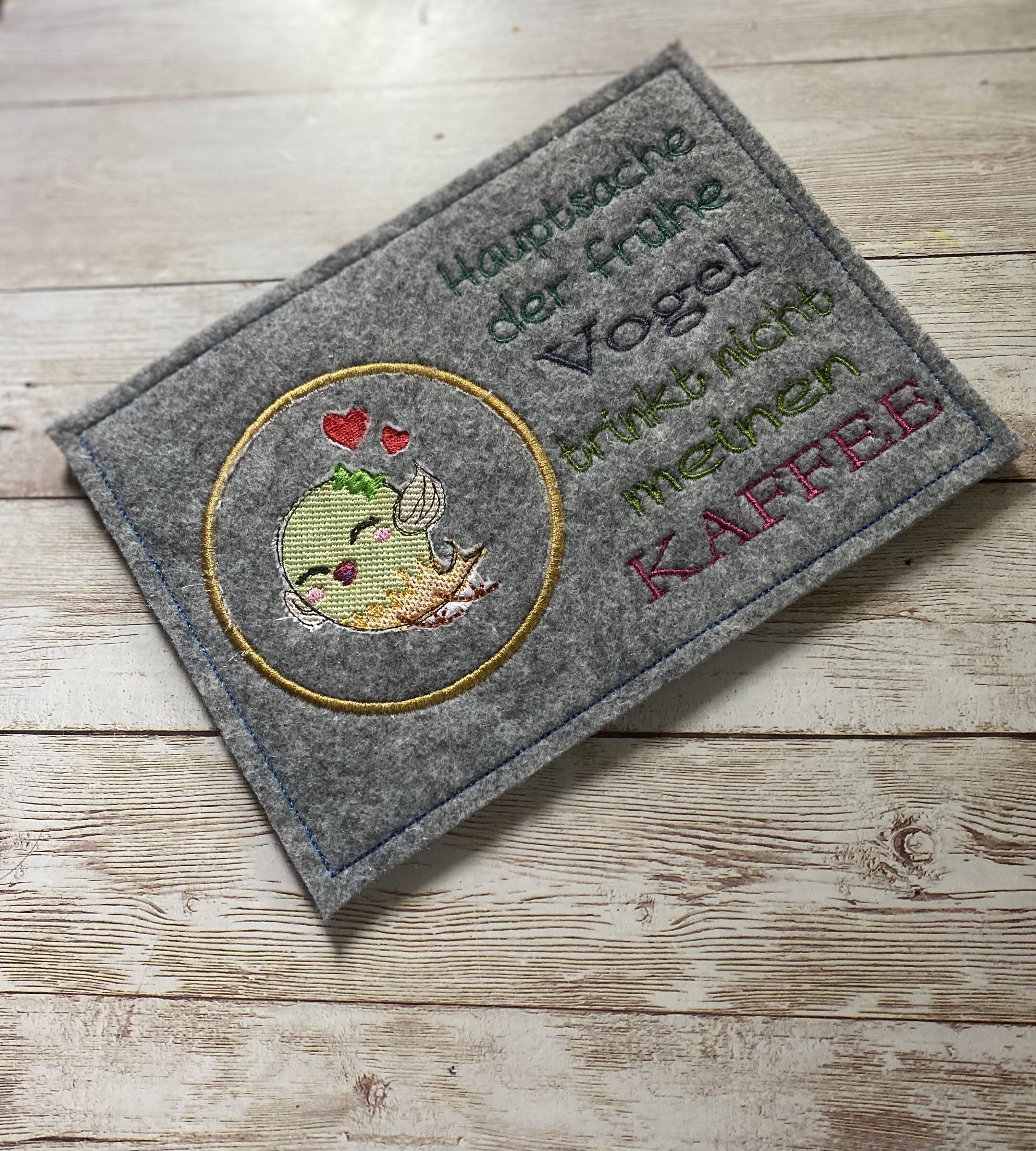 Mug Rug früher Vogel, SALE