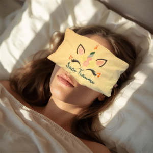 entspannung mit augenkissen, Abendritual